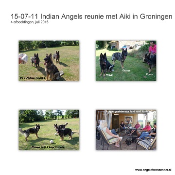 De Indian Angels reünie in Groningen, met de 3 Indian Angels en mama Aiki